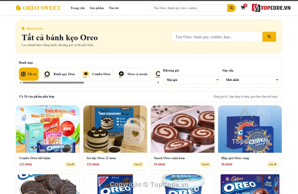 bán kẹo,bán bánh,oreo